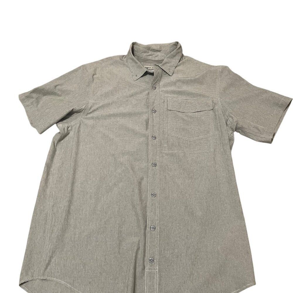 Duluth Trading Sol Survivor Standard Fit Tan Vented Short Sleeve Shirt Men's XLT